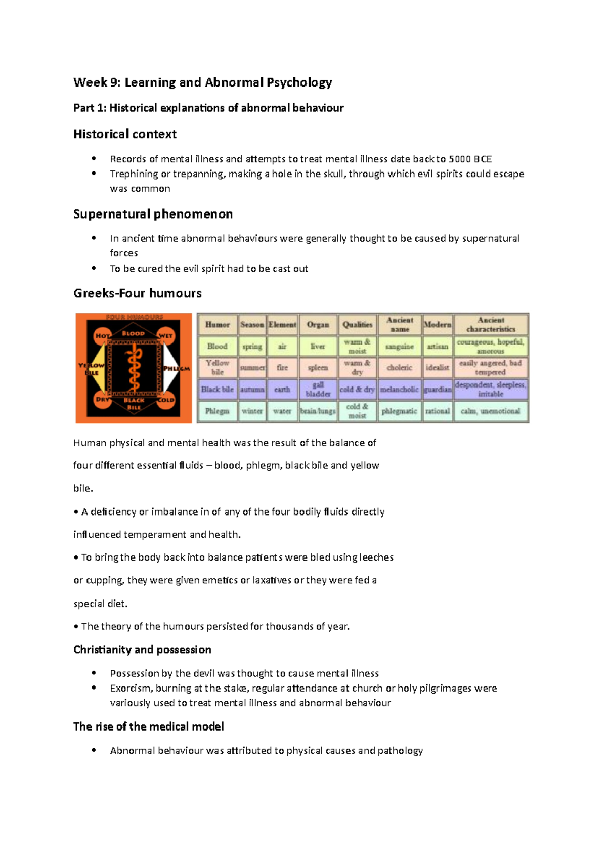 Week 9 learning and abnormal psych - Week 9: Learning and Abnormal ...