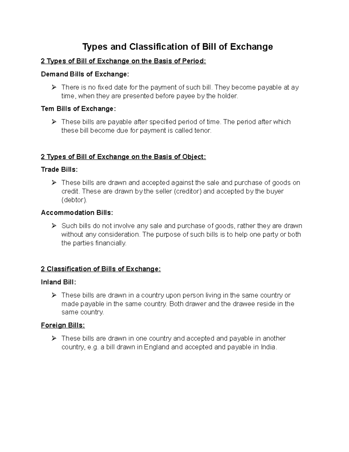 types-and-classification-of-bill-of-exchange-characteristics-of-a