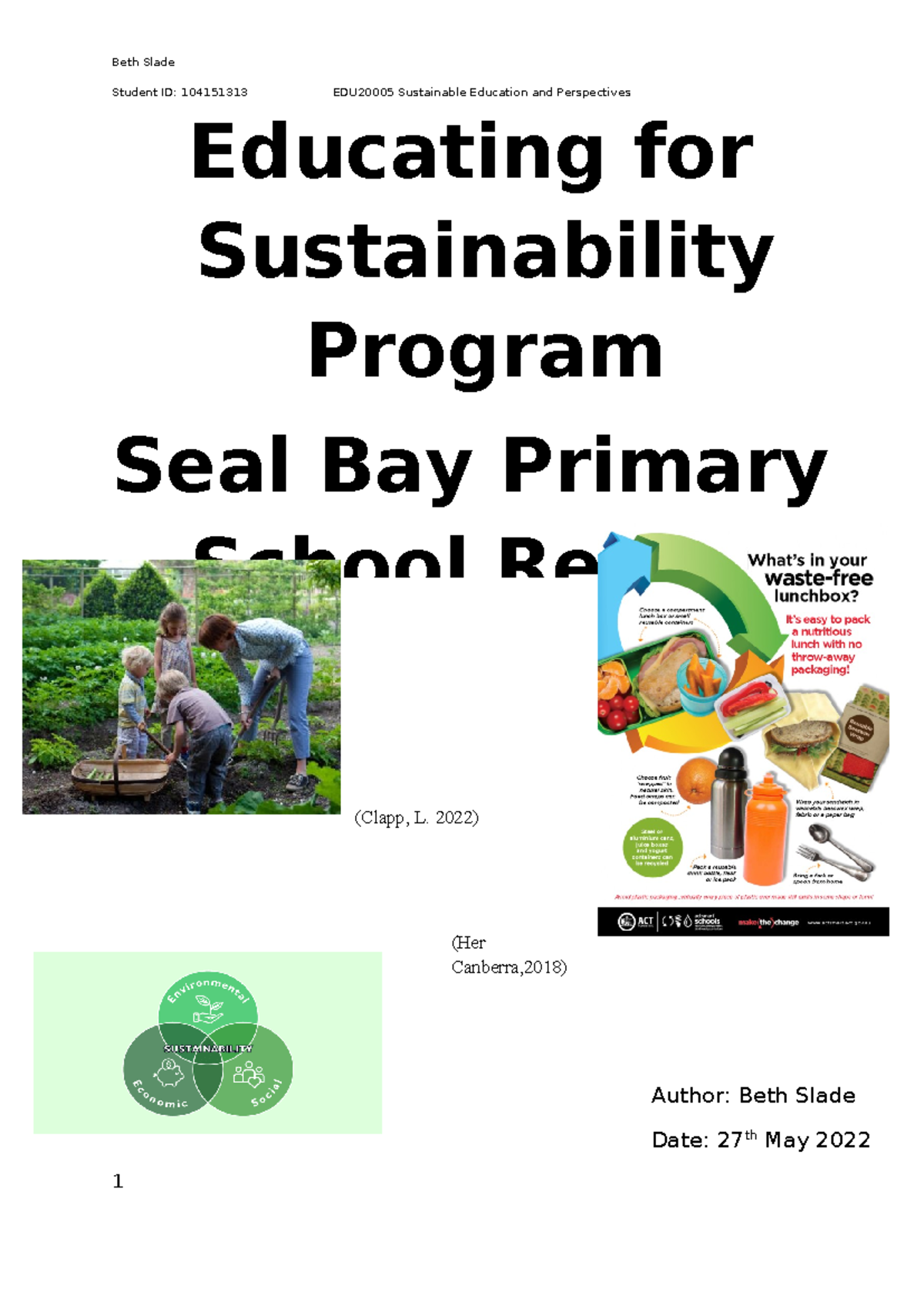 edu20005 sustainable education and perspectives assignment 2 report