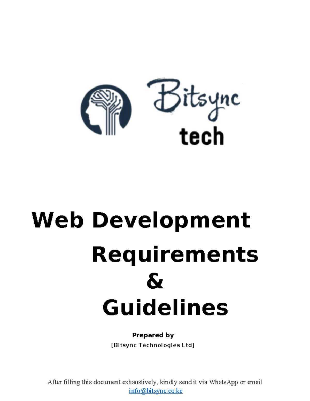 Bitsync Technologies Web Development Guidelines - Web Development ...