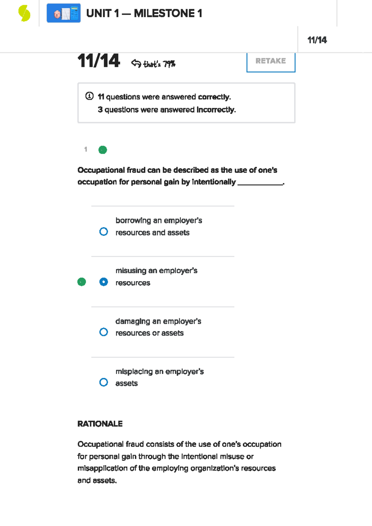 Managerial Accounting Unit 1 Milestone 1 - ACCTG 325 - Studocu