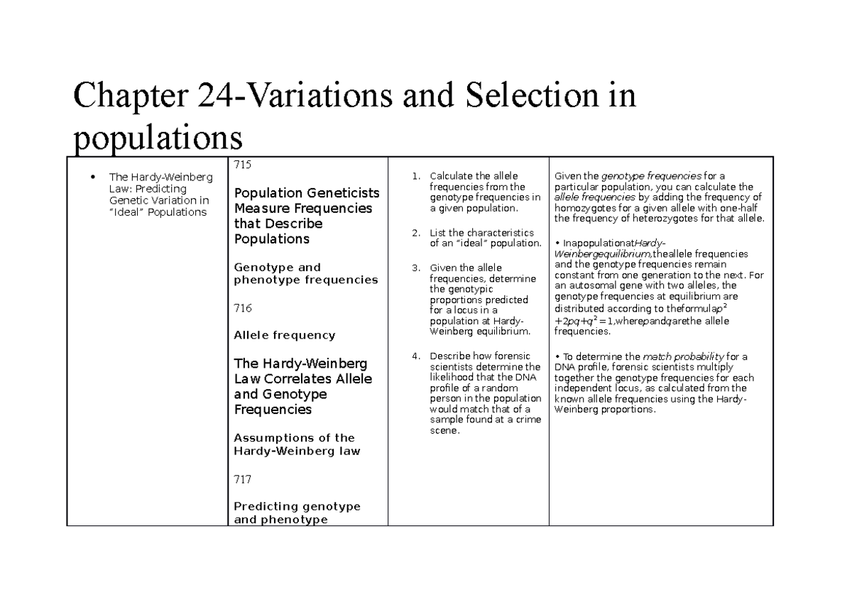 Chapter 24-25 - Summaries - Genetics: From Genes To Genomes - Chapter ...