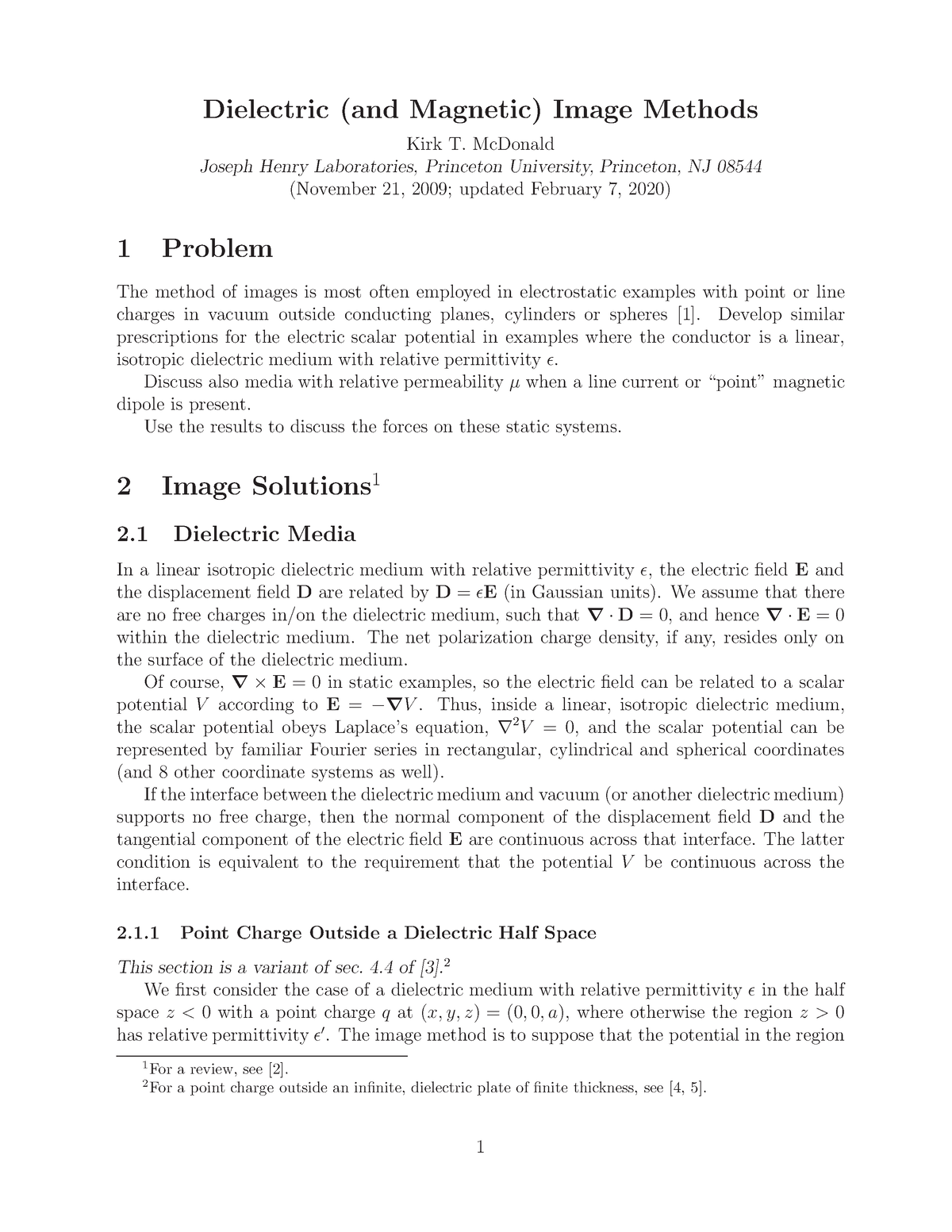 Image - Ảnh điện - Dielectric (and Magnetic) Image Methods Kirk T ...