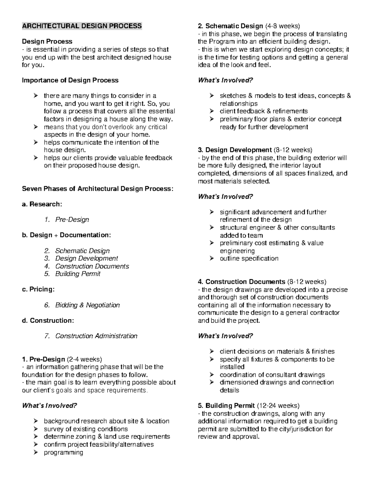 TOA- Reviewer - ARCHITECTURAL DESIGN PROCESS Design Process is ...