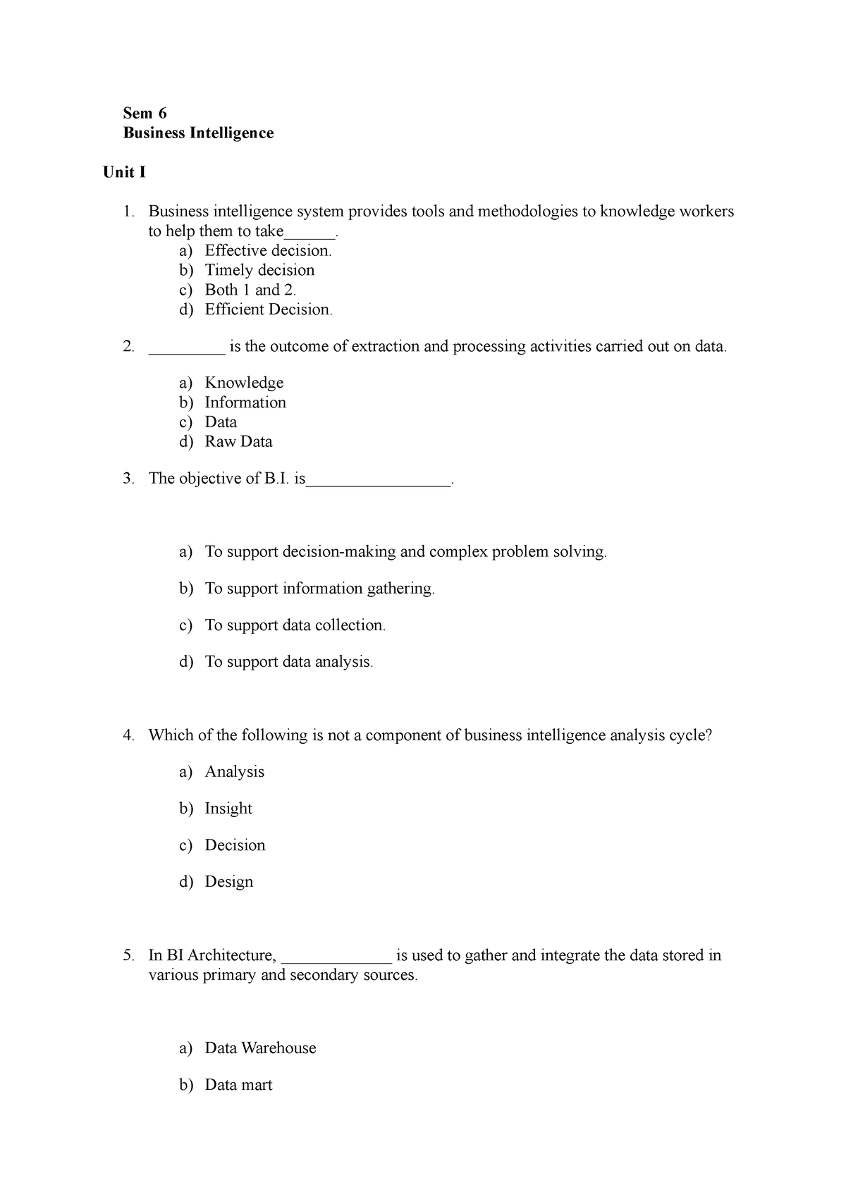 business-intelligence-mcq-question-solution-sem-6-business