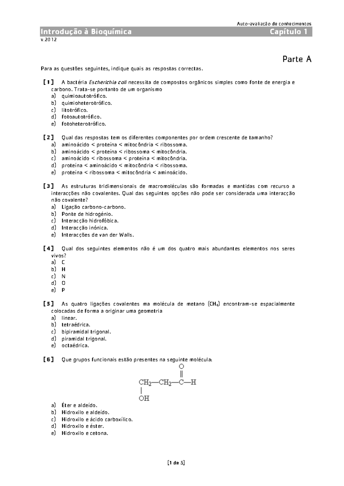 Questoes Do Enem De Bioquimica - BRAINCP