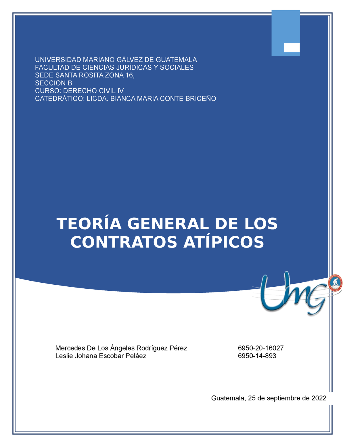 Teoría General De Los Contratos Atípicos TeorÍa General De Los Contratos AtÍpicos Universidad 6483