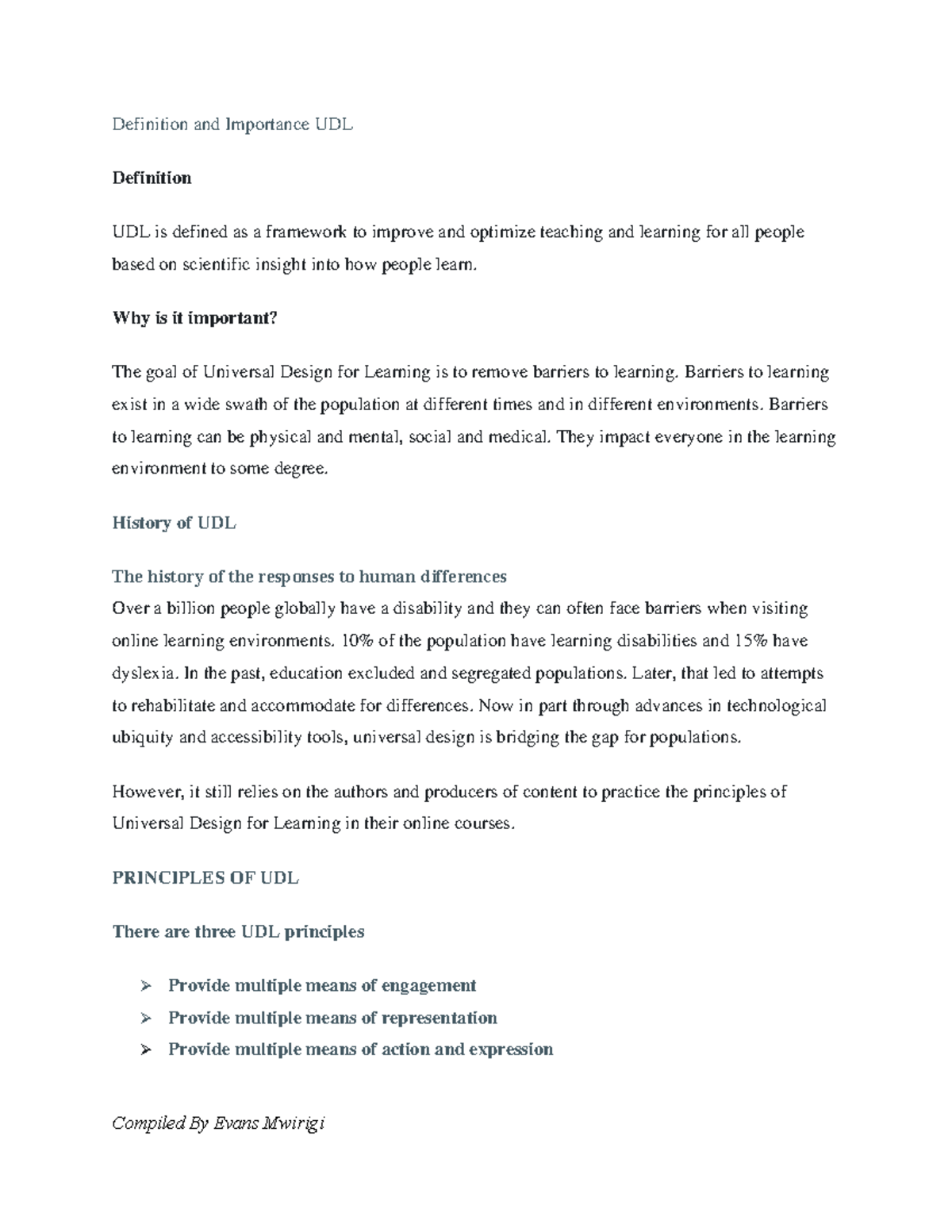 UDL & Designing Fa B Resources (Module 2 Fa B) - Definition and ...
