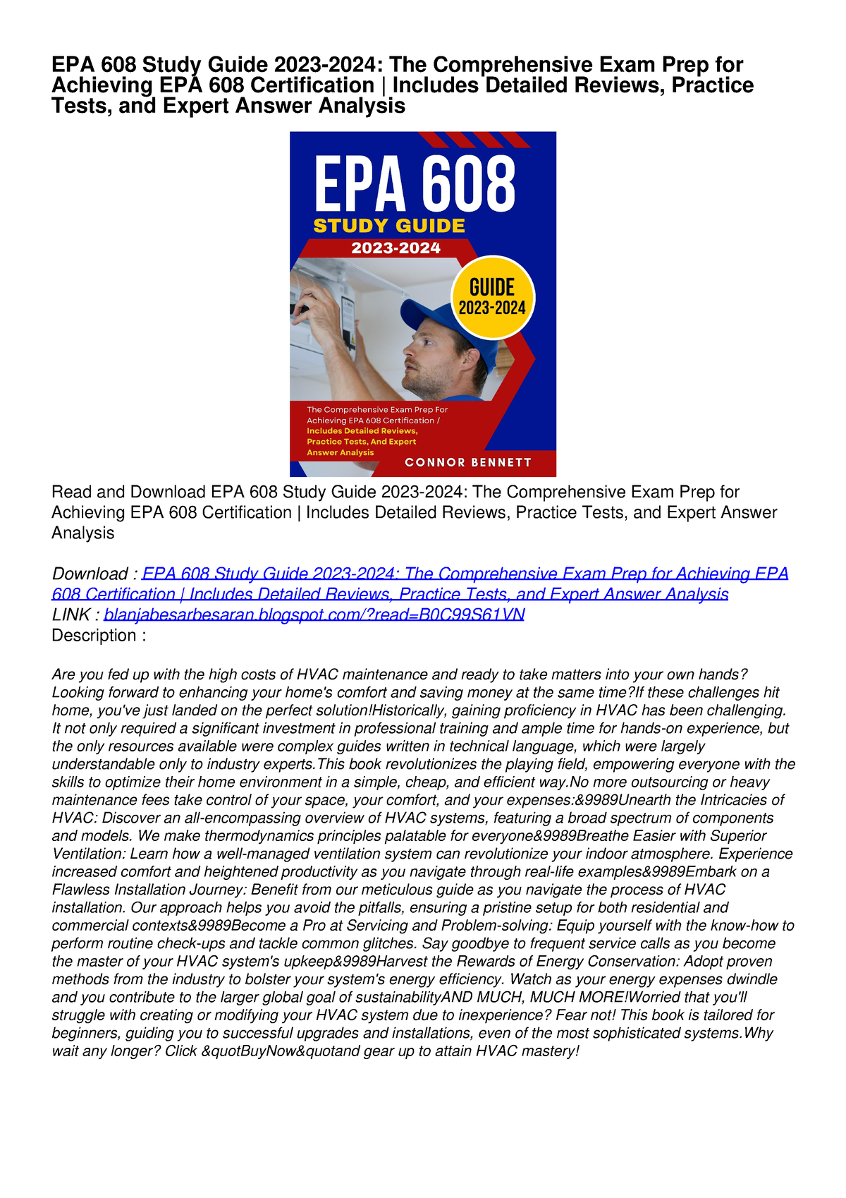 [PDF] READ Free EPA 608 Study Guide 20232024 The Comprehensive Exam