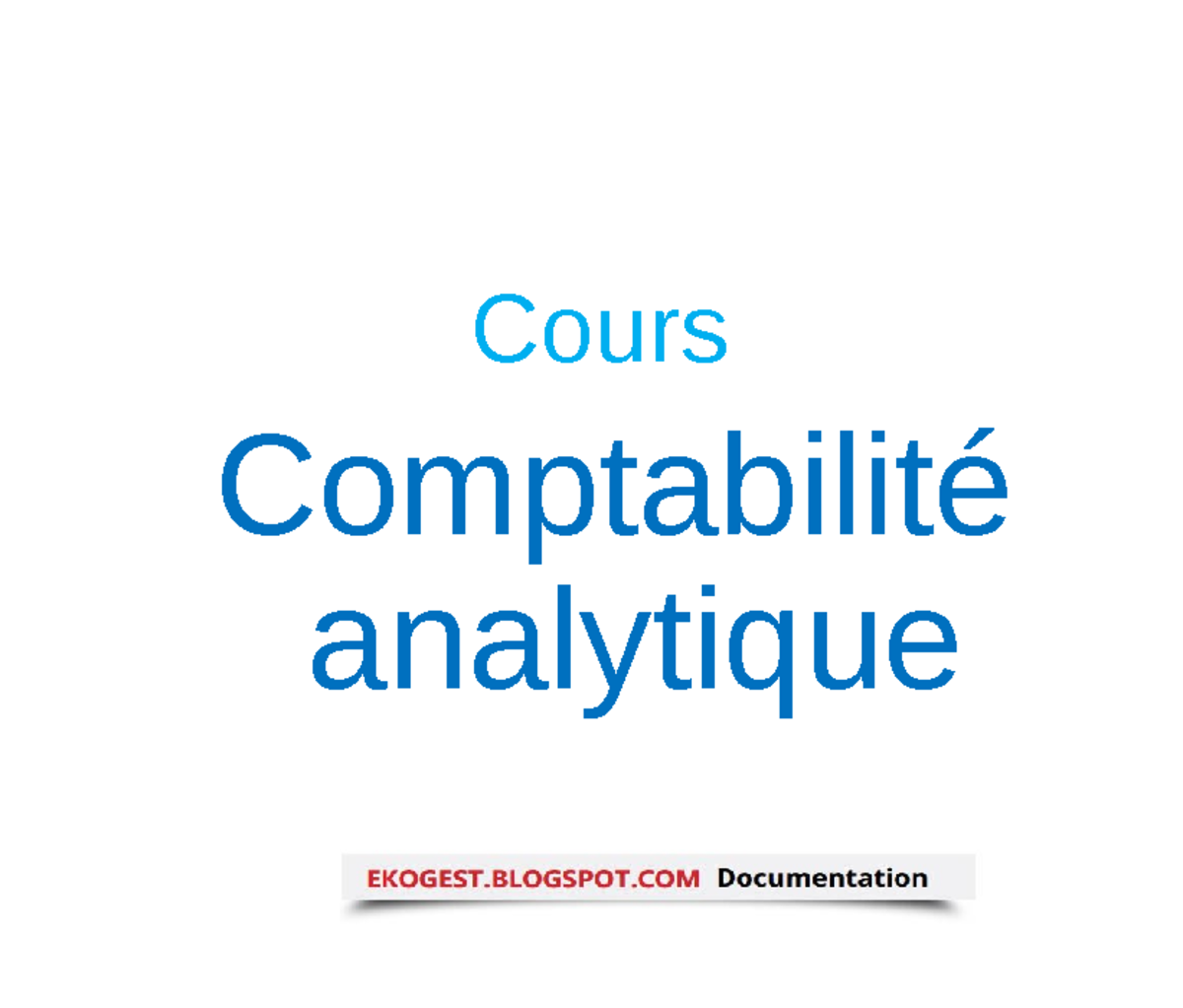 Topp Cours Comptabilite Analytique S3 - Cours Comptabilité Analytique ...