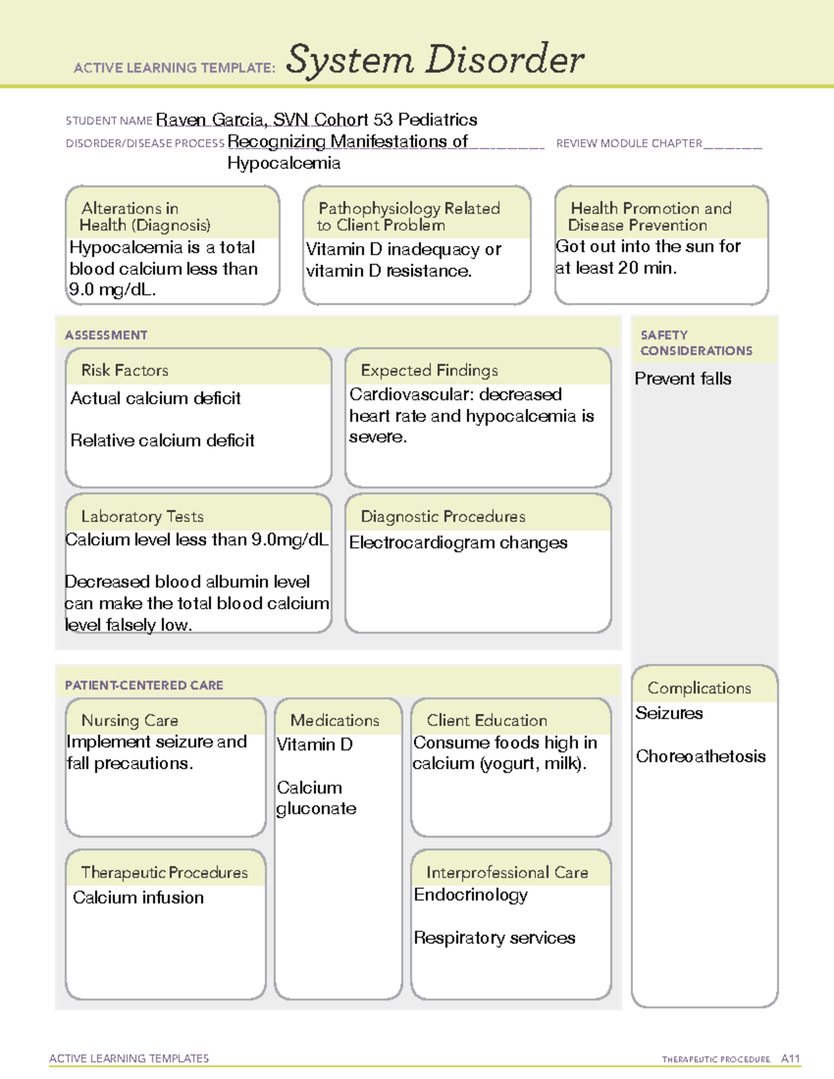 Report 9 28 - notes - ACTIVE LEARNING TEMPLATES THERAPEUTIC PROCEDURE A ...