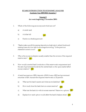 Tutorial 4 - Answers to Tutorial No 4, Semester 2, 2022/ 1. The ...