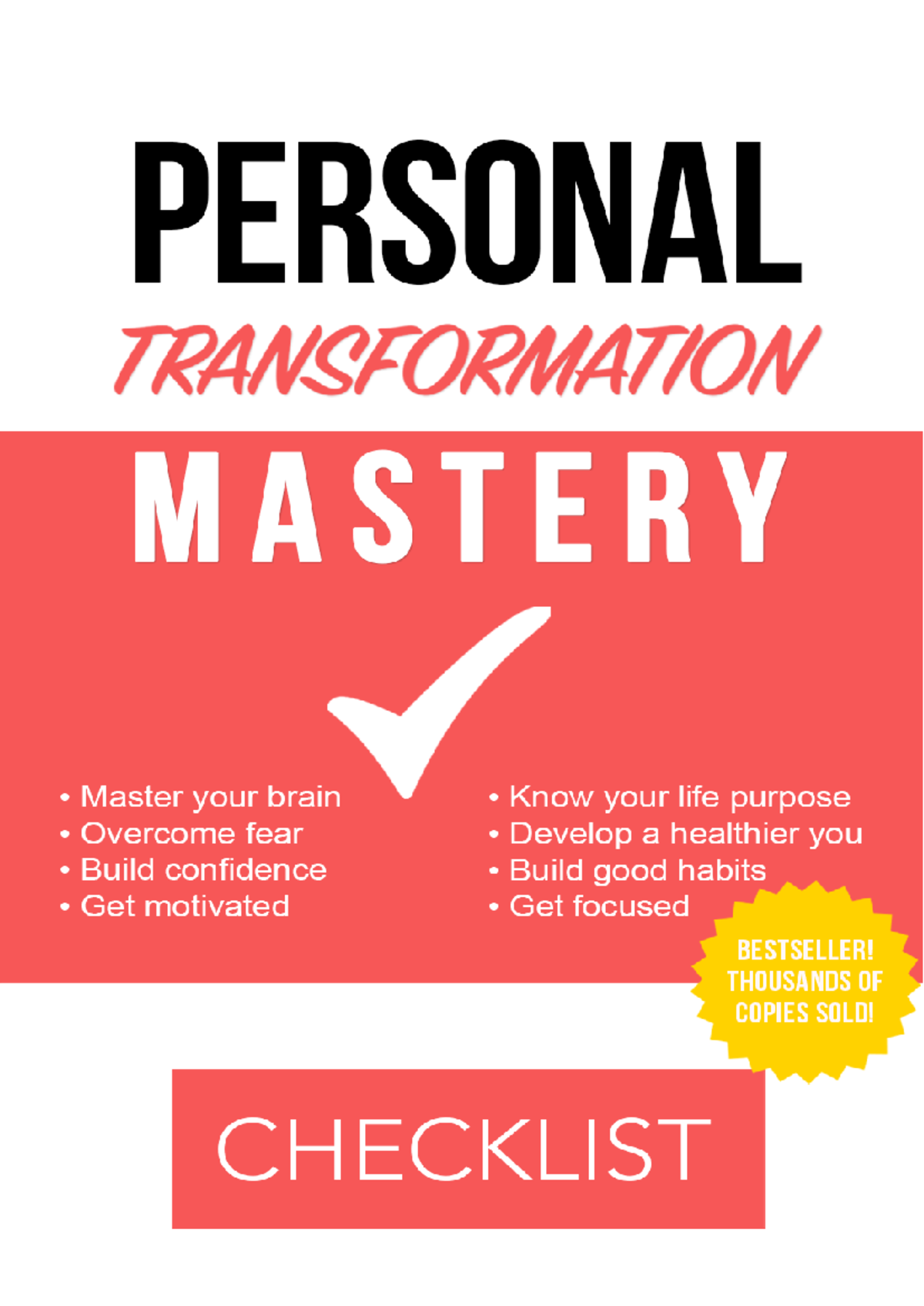 Checklist - TransformMastery list - You’ve read the reports and now you ...