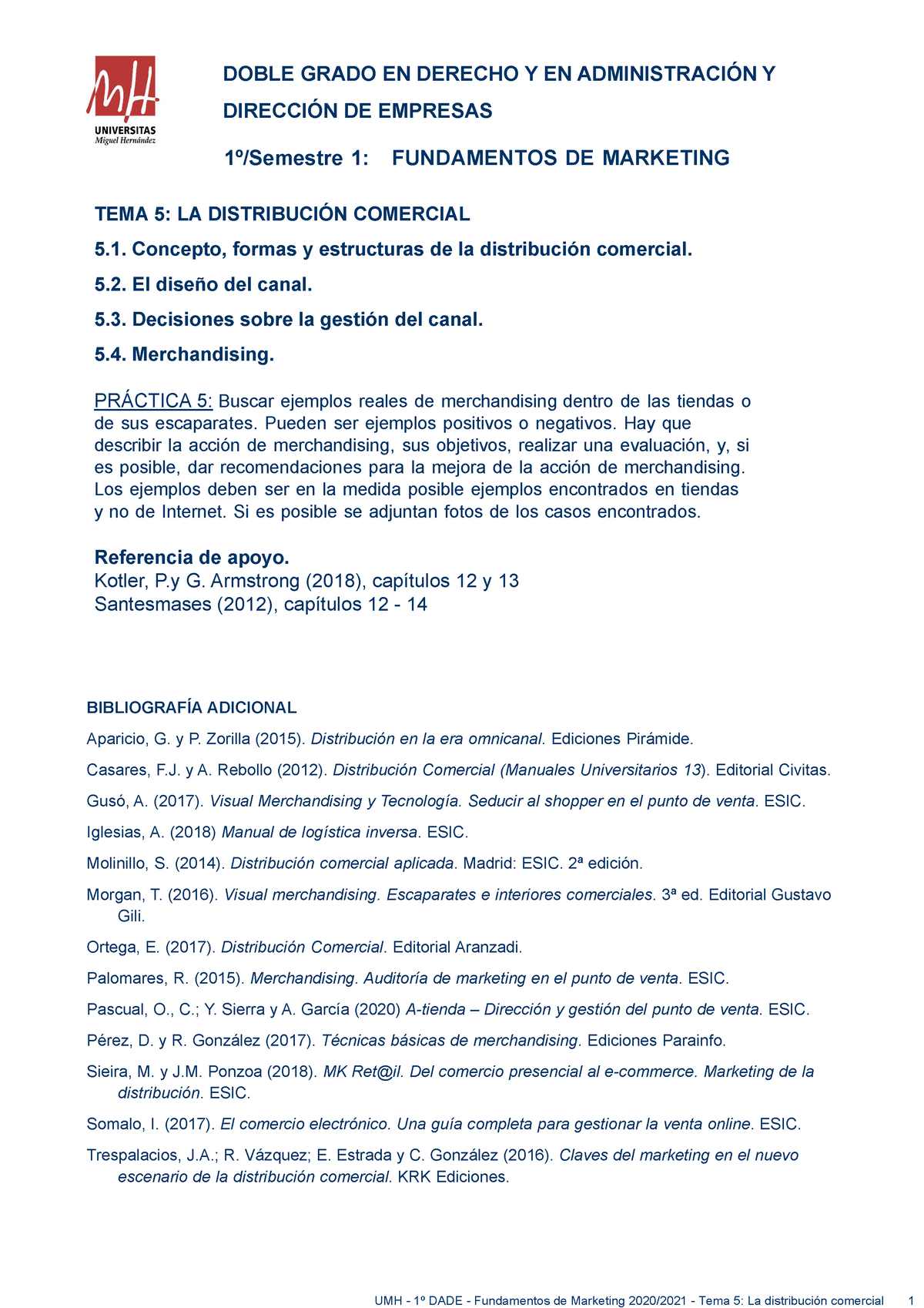 dade fm2020 21 tema 5 la distribución comercial tema 5 la