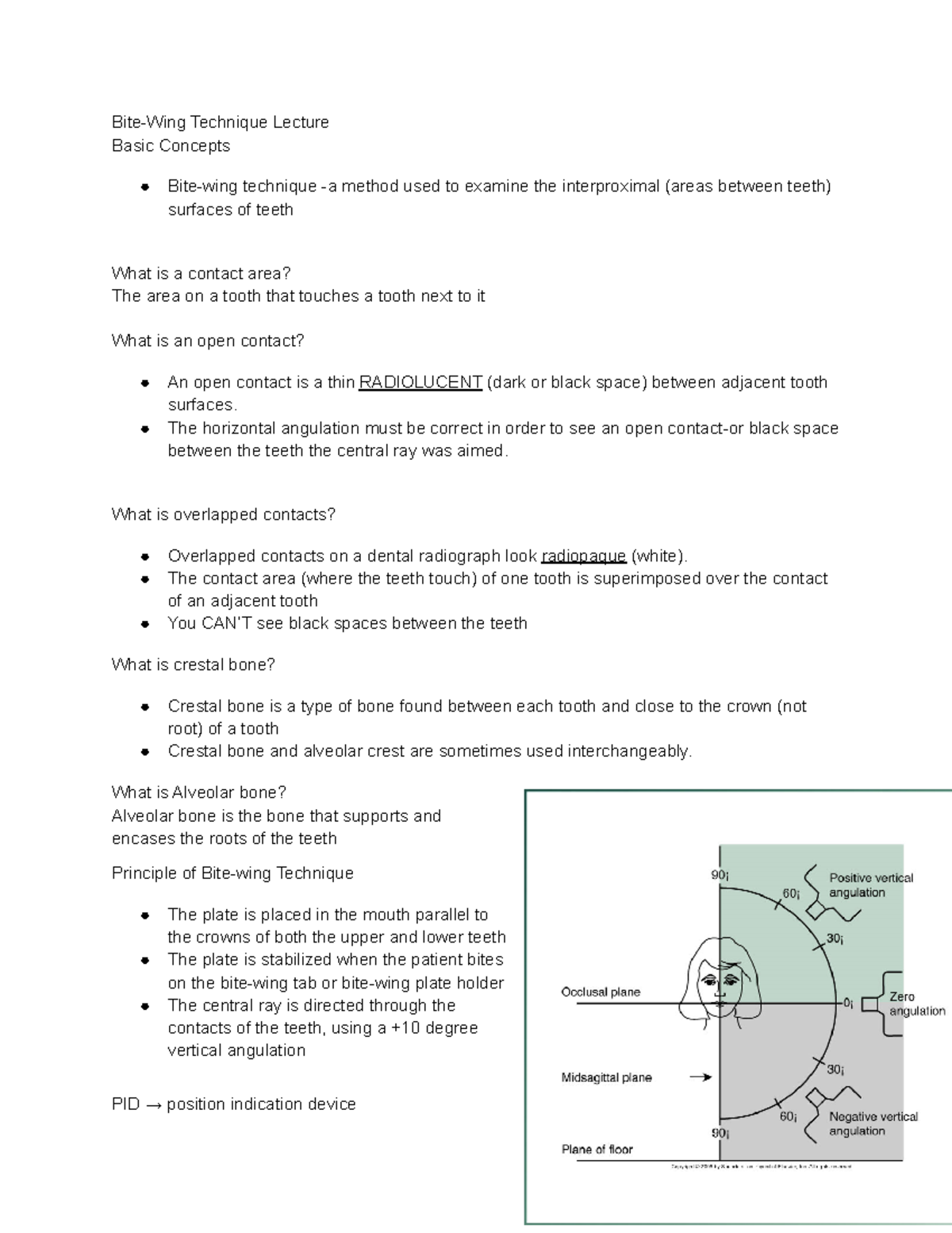 BiteWing Technique Lecture BiteWing Technique Lecture Basic