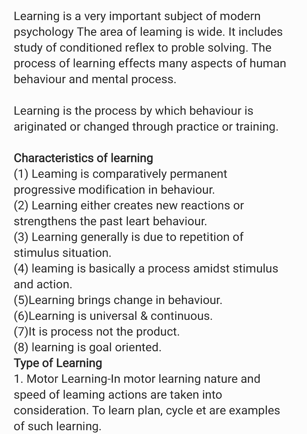 Learning Curve - Psychology - Studocu