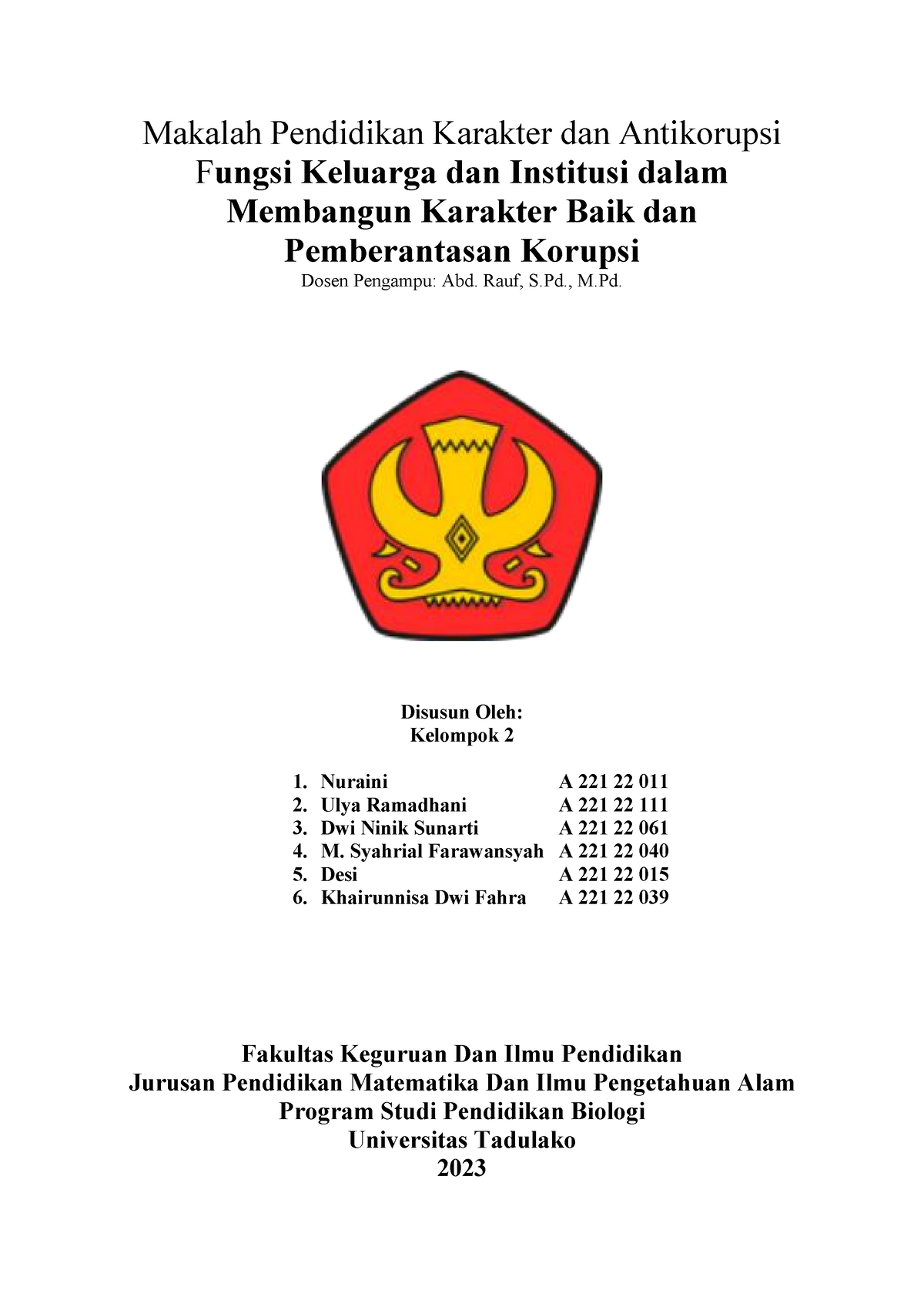 Makalah Pendidikan Karakter Dan Antikorupsi - Makalah Pendidikan ...