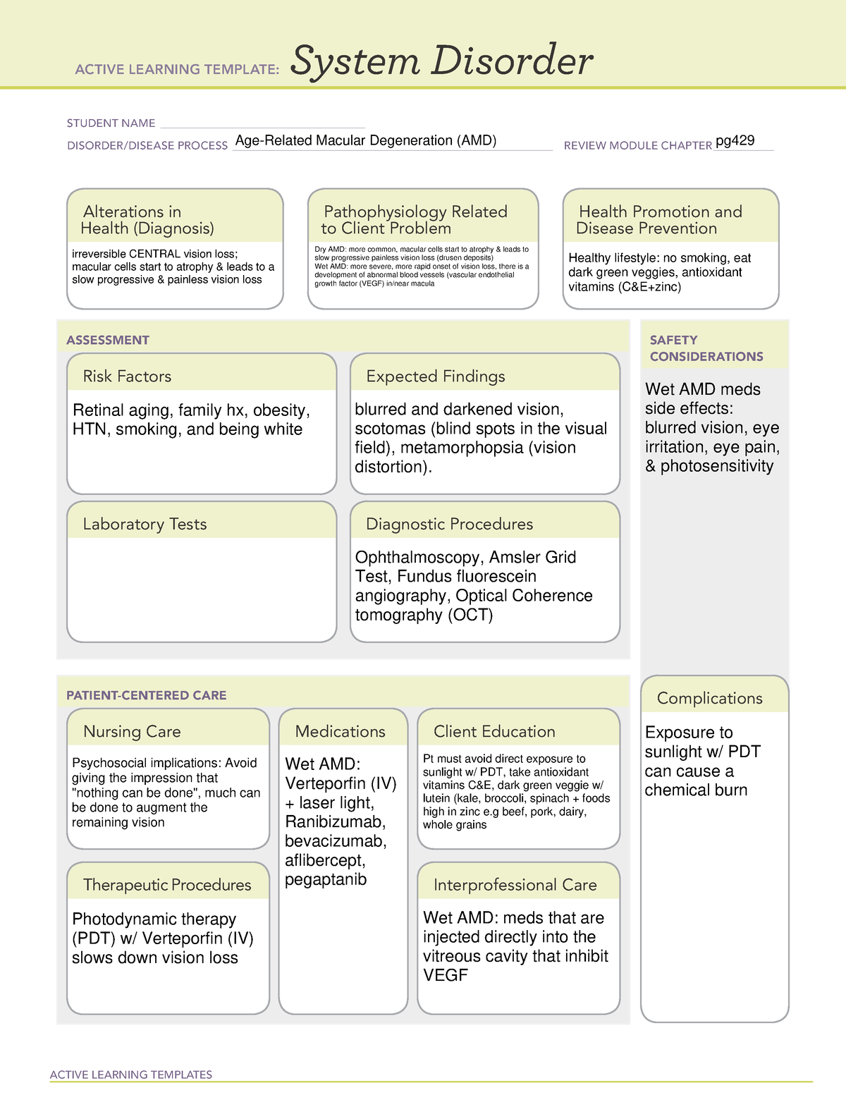 Age-Related Macular Degeneration (AMD) - ACTIVE LEARNING TEMPLATES ...