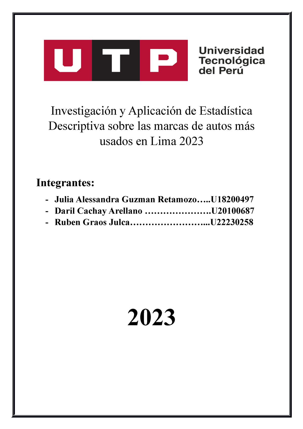 Proyecto Estadistica - Investigación Y Aplicación De Estadística ...