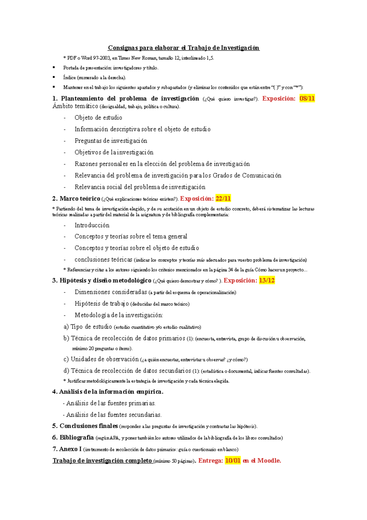 Trabajo De Investigación EST SOC 2022 - Consignas Para Elaborar El ...