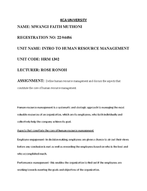 Hcinotes 3 - Hrm part 1 lecture 1 notes - 3. Perception and ...