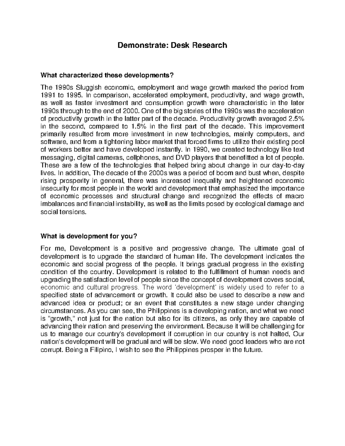 (Desk Research) This activity will students to know about essay's