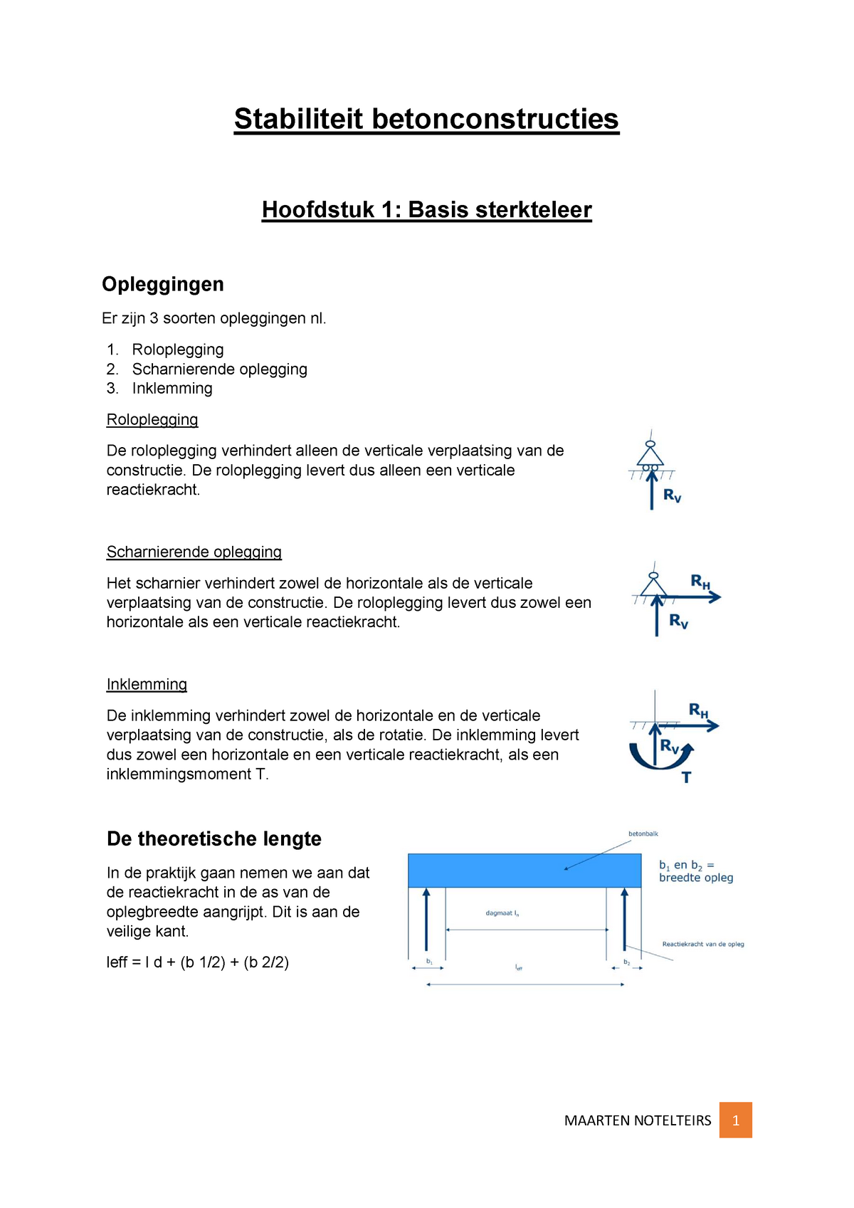 Stabiliteit Betonconstructies Samenvatting - Stabiliteit ...