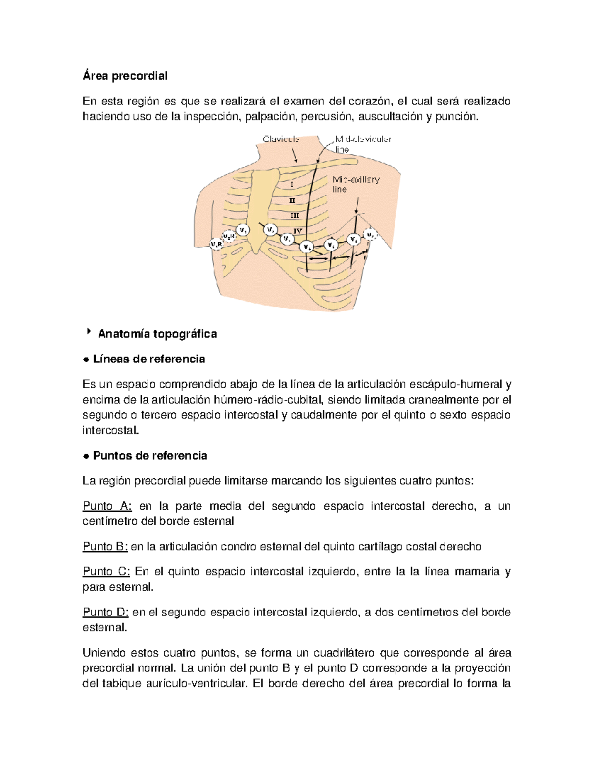 132054534-Area-precordial - Área precordial En esta región es que se ...