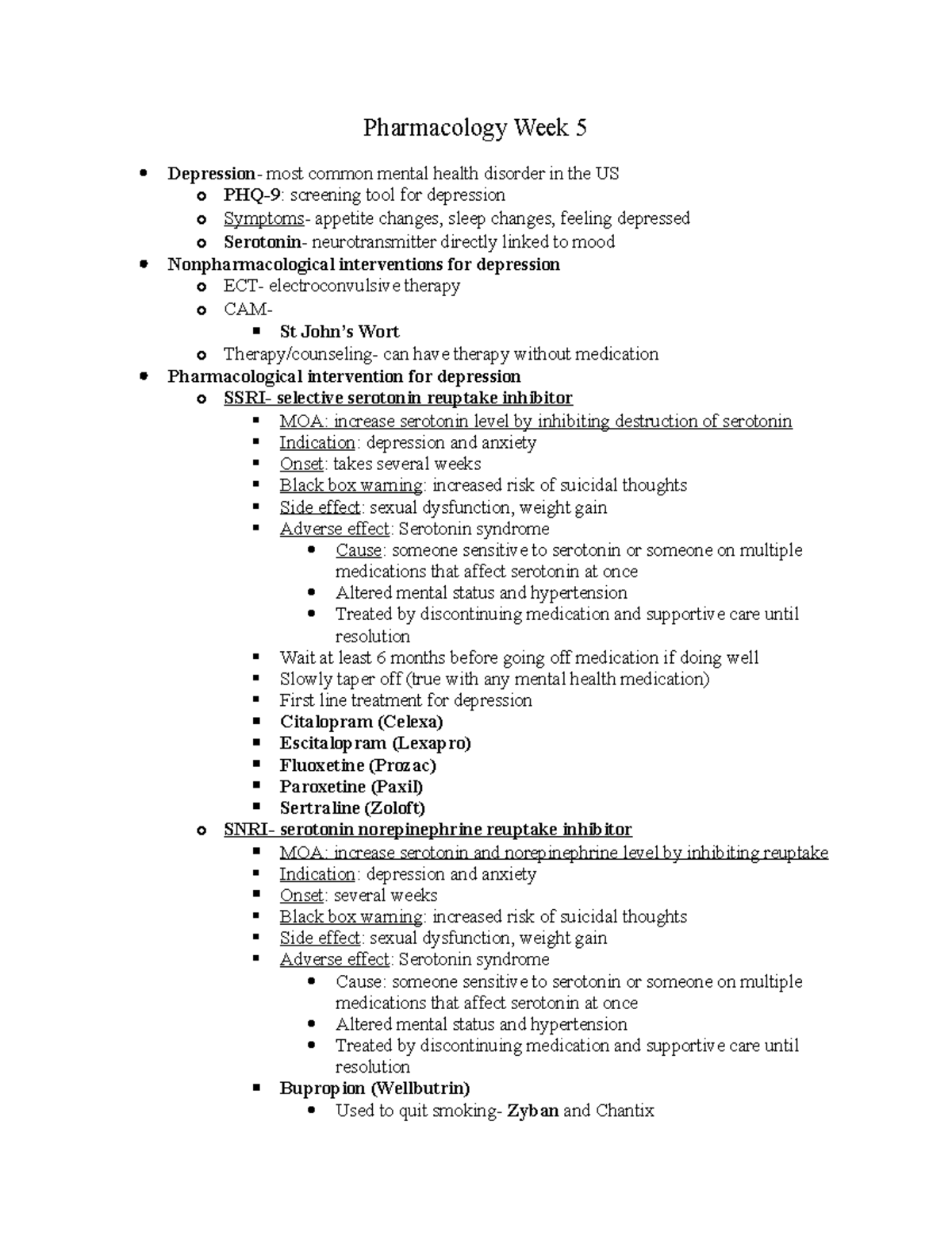 334-wk-5-lecture-pharmacology-week-5-depression-most-common-mental