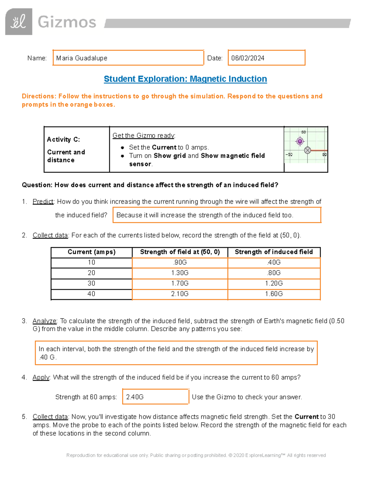 Gizmo Induction part C Name Maria Guadalupe Date 06/02