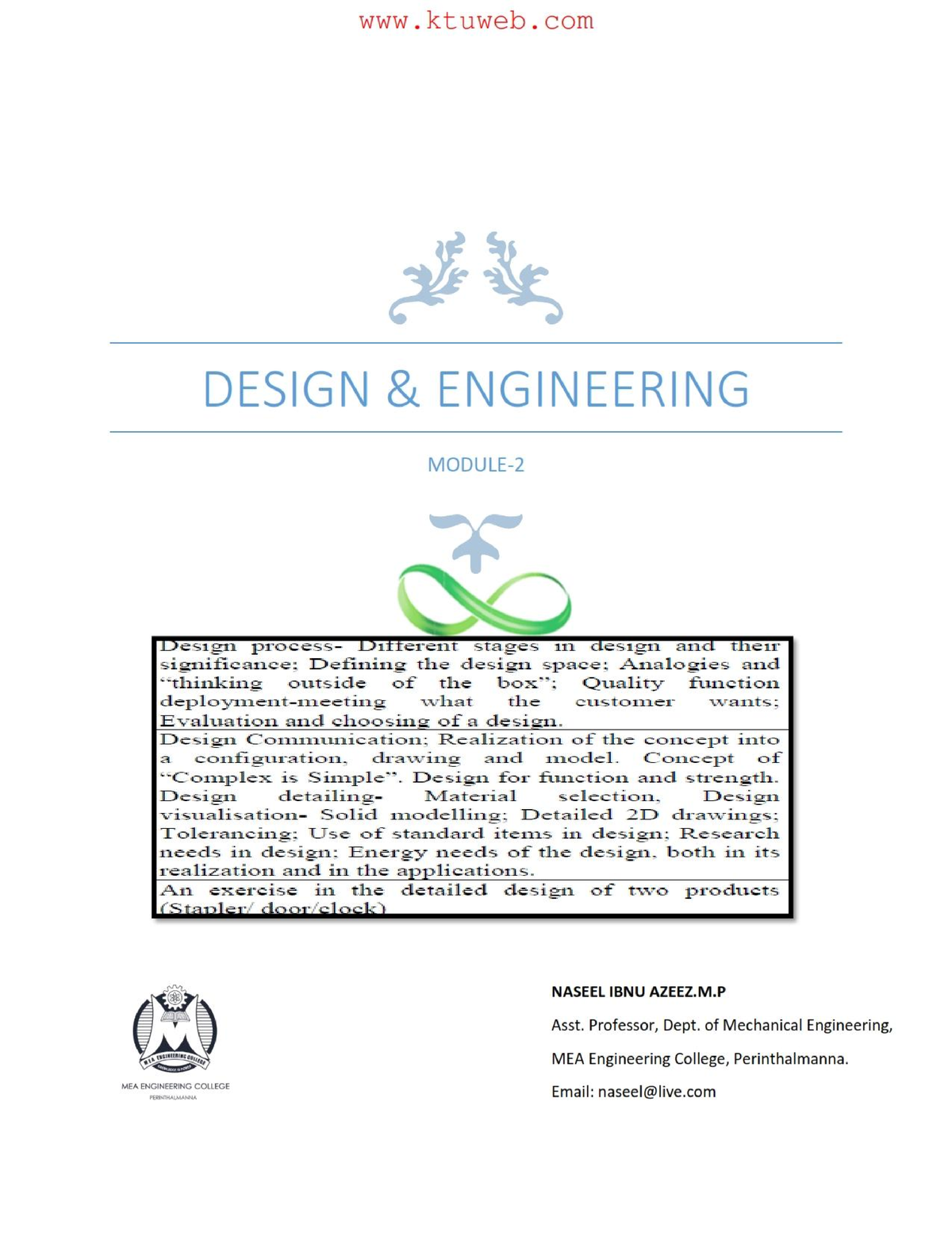 Module-2 - Lecture - Design & Engineering - Studocu