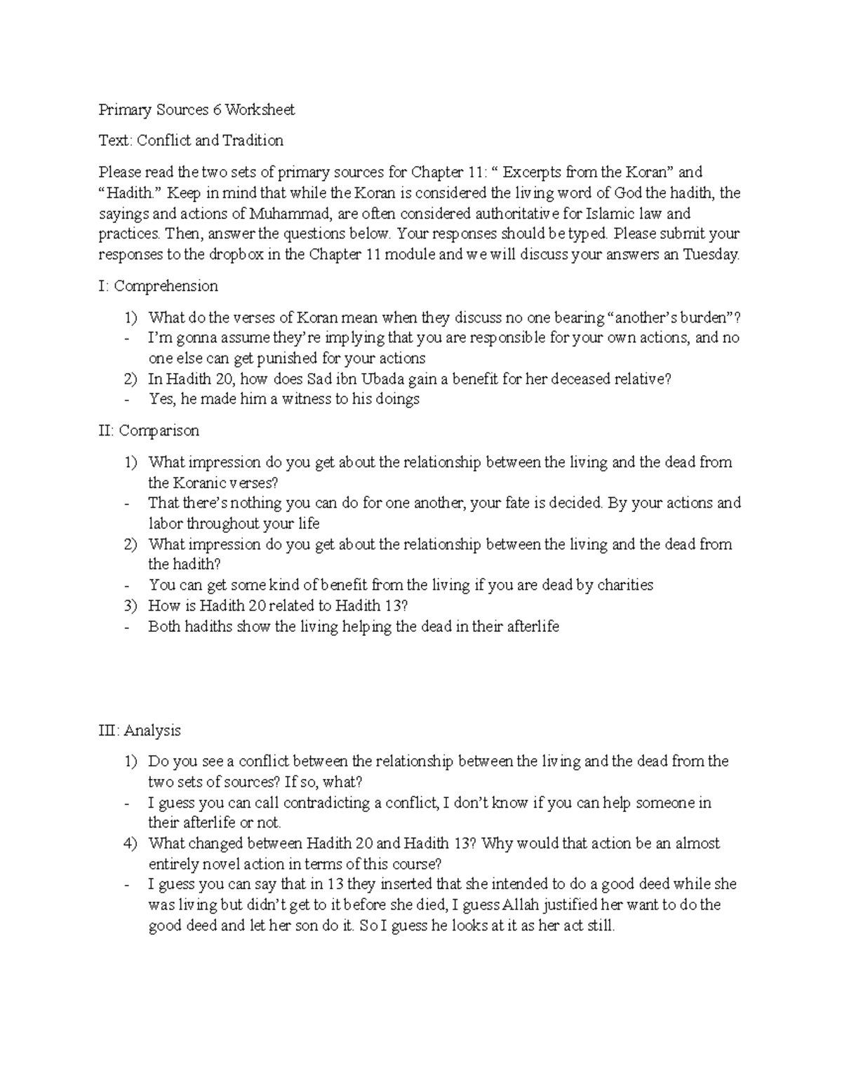 Primary Sources 6 Worksheet - Primary Sources 6 Worksheet Text ...