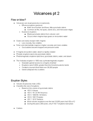 GEOL Notes - 1 Creating Magma Volcanoes are natural hazards Eruptions ...