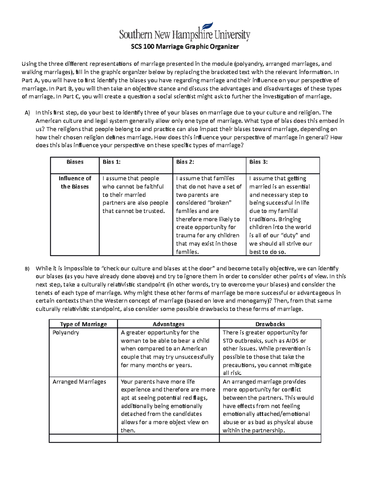 sociology assignment on marriage