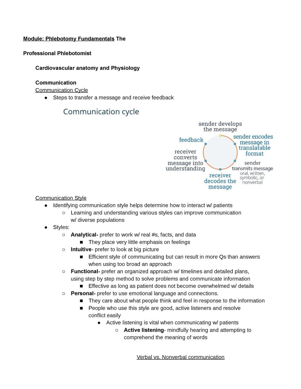 Nha Phlebotomy Study Guide Module Phlebotomy Fundamentals The Professional Phlebotomist Studocu