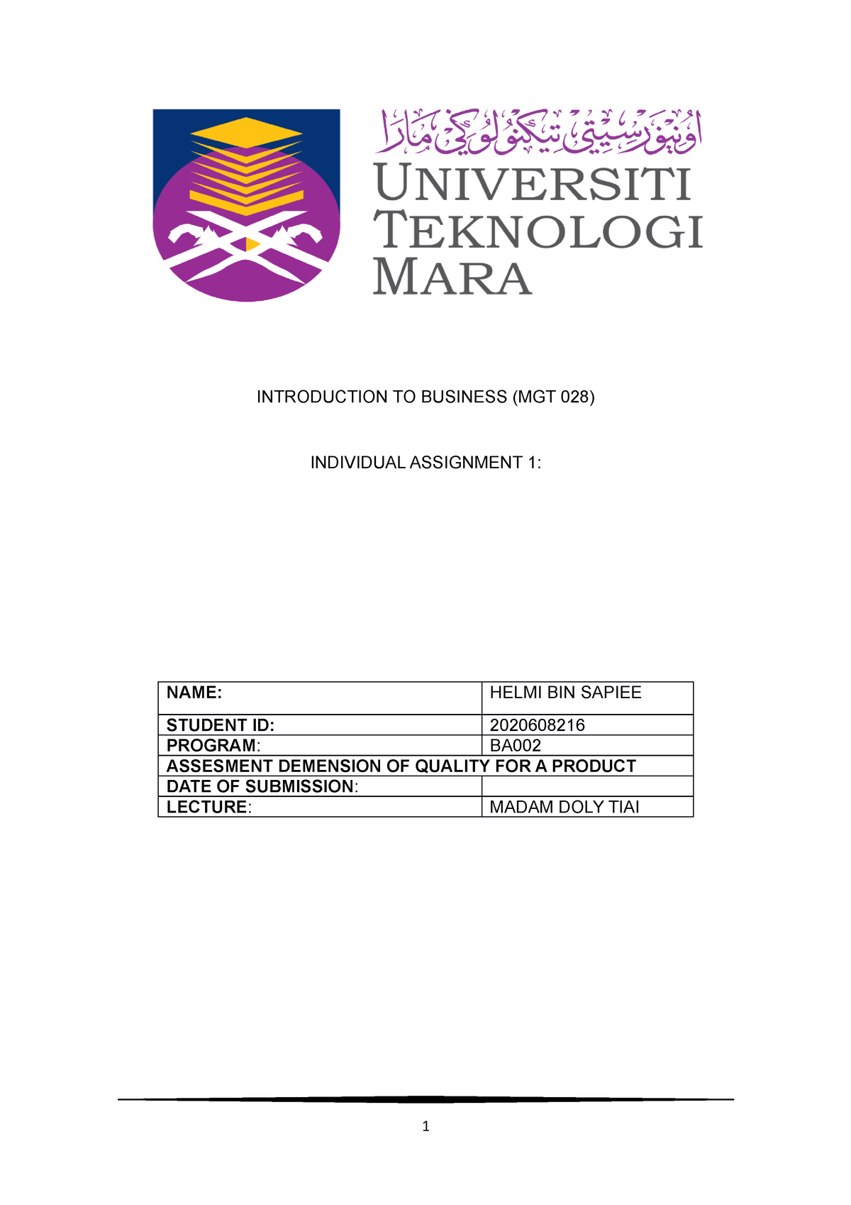 individual assignment mgt 028