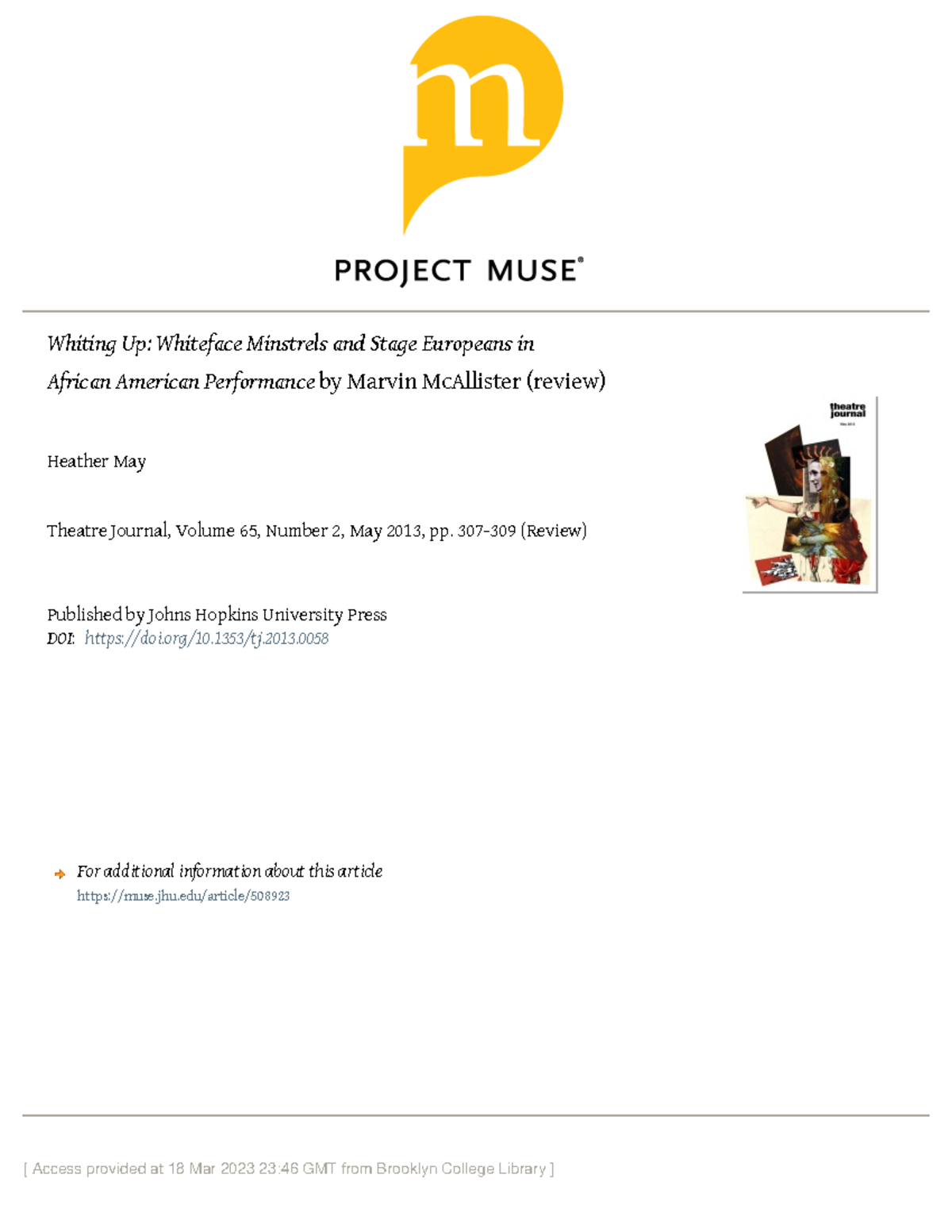 Whiting Up: Whiteface Minstrels and Stage Europeans in African American ...