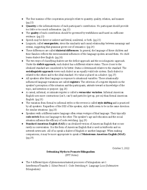 MIHC Notes - Dialects, Accents, and Factors Related to Dialectal ...