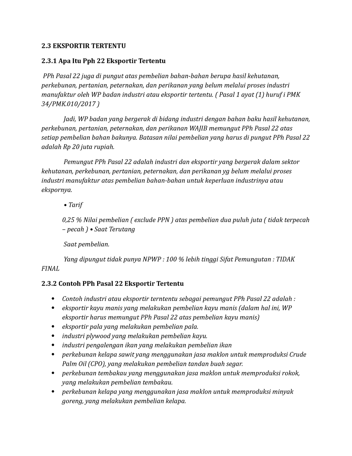 Materi Ikhlas Eksportir - 2 EKSPORTIR TERTENTU 2.3 Apa Itu Pph 22 ...