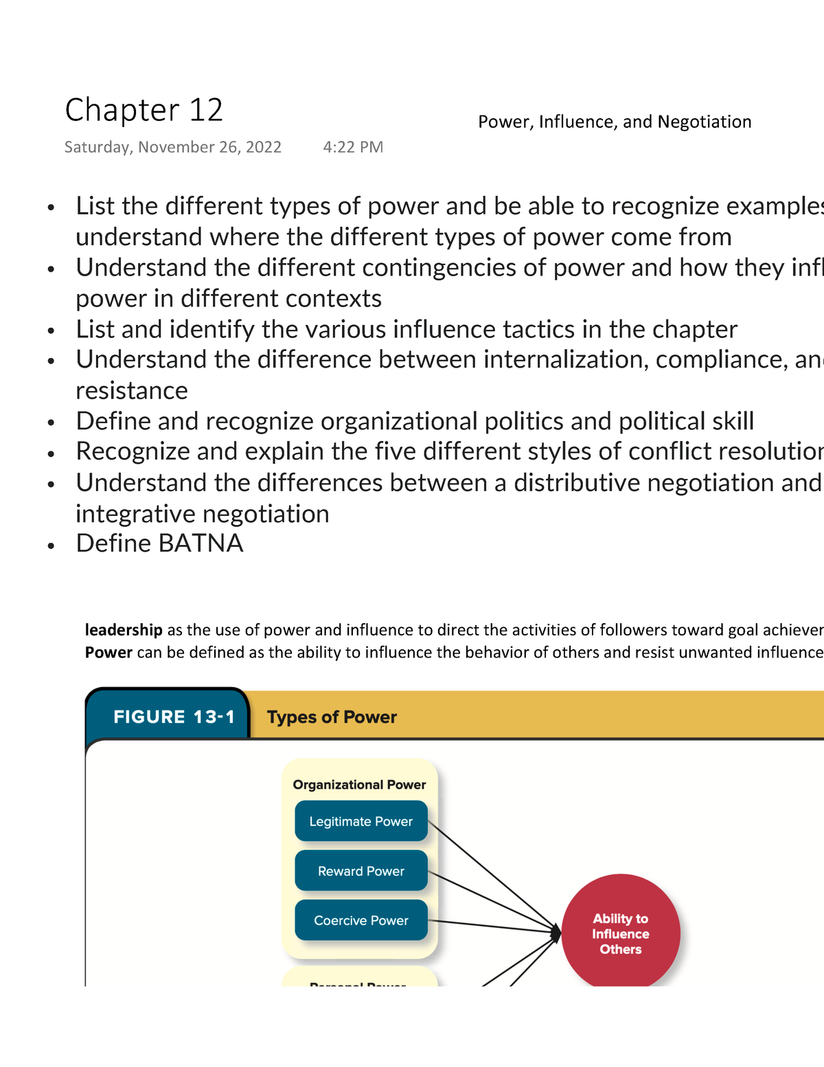 essay on power and influence