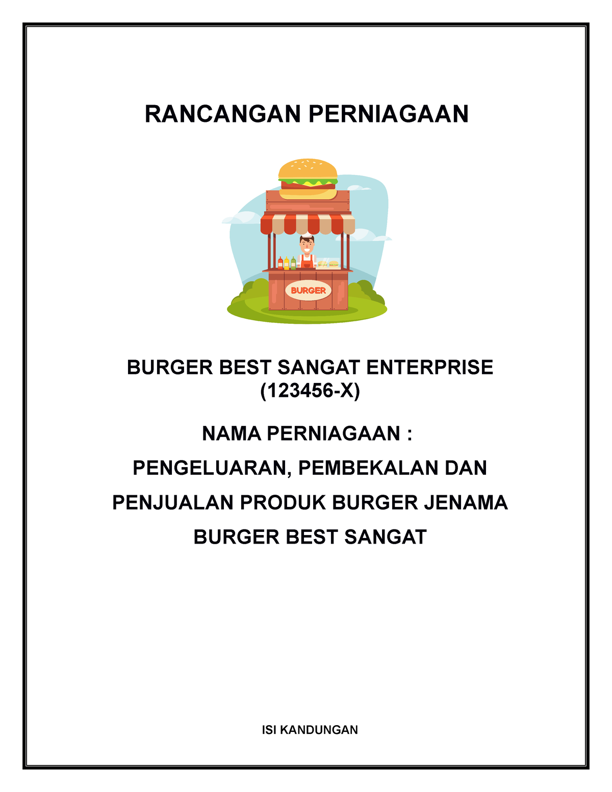 Template Rancangan Perniagaan Burger Best Final - RANCANGAN PERNIAGAAN ...