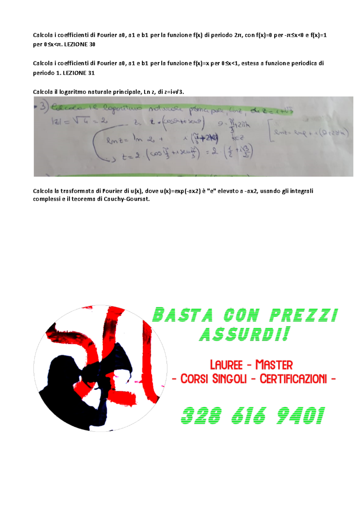 Metodi Matematici Per L Ingegneria Sapienza