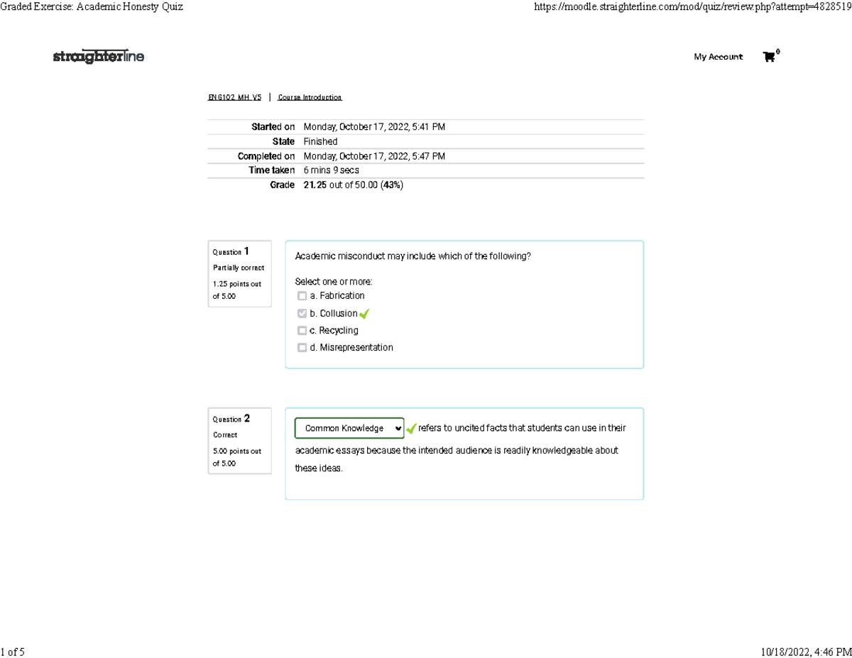 Straighterline english composition 2 exam 1 - ENG102_MH_V5 | Course ...