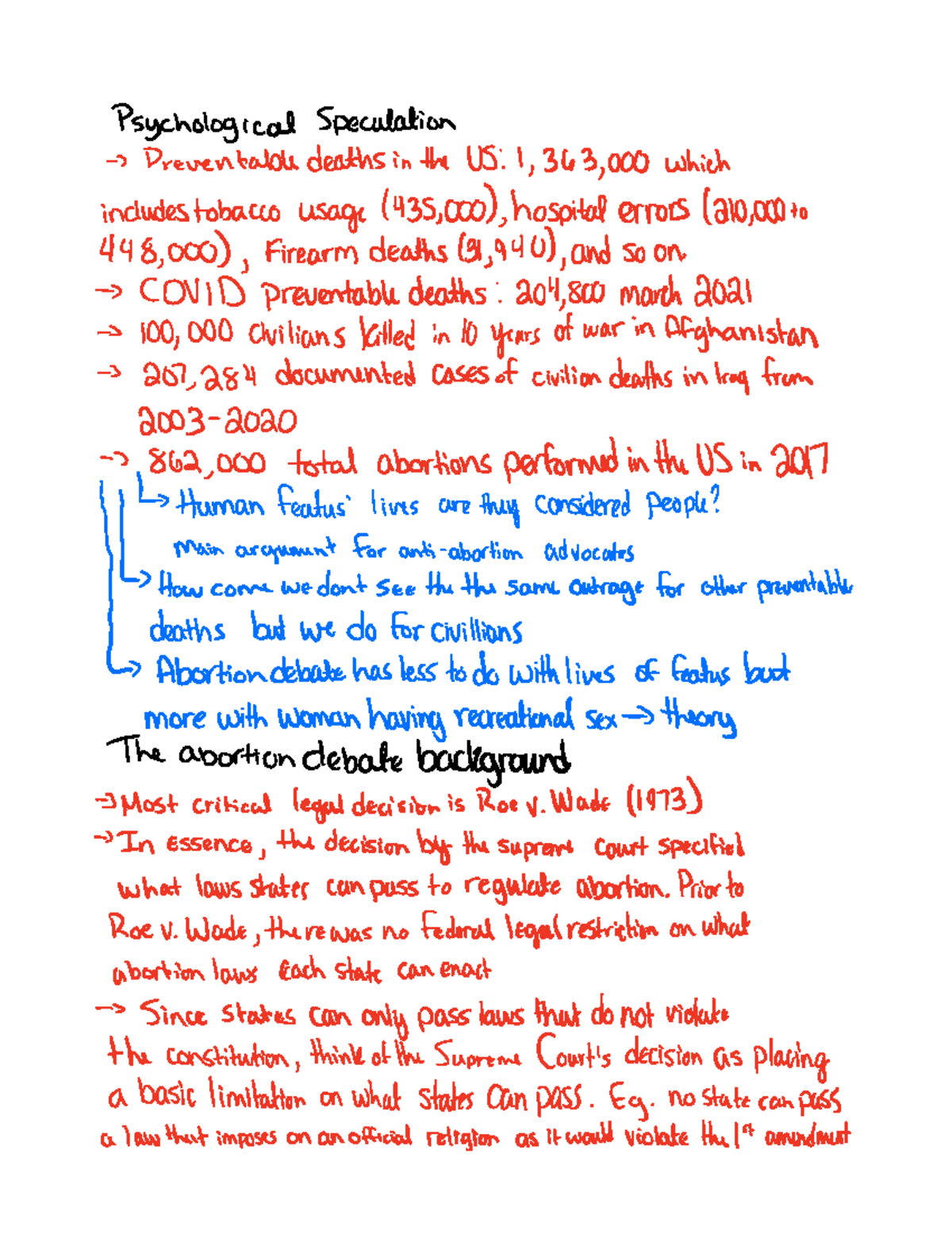 Lecture 11 Professor Ho Psychological Speculation