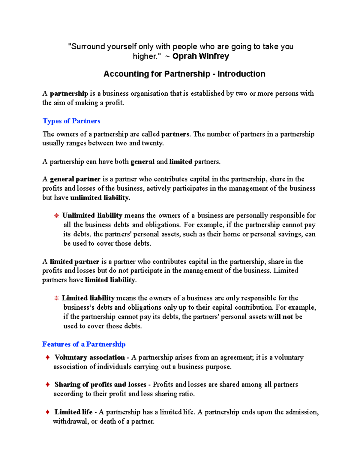 Partnerships - Introduction - 