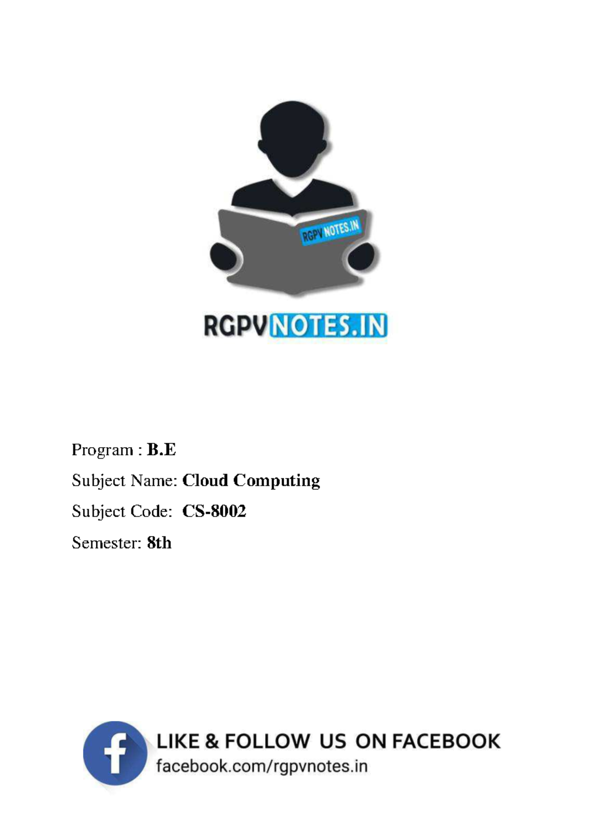 Unit 1 - Cloud Computing - www - Program : B Subject Name: Cloud ...
