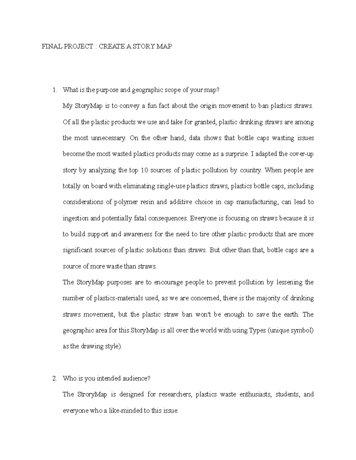 Final Project - example of tutorial work with classmate. - FINAL ...
