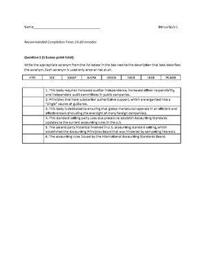 Final Exam in class practice review exam - Acct 284 Sample Final Dr ...