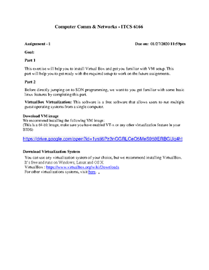 Introduction to Computer Networks Assignment 2 - ITCS 3166 - UNC ...