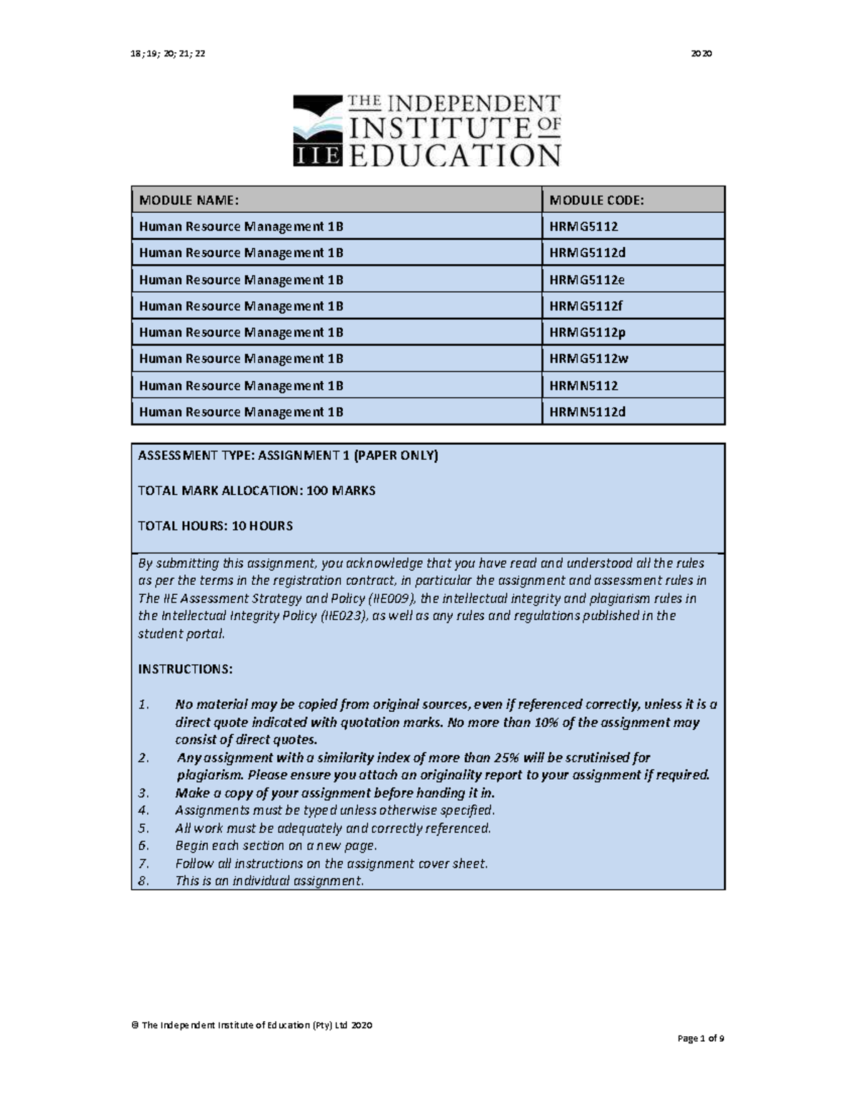 Human resources management 2 assignment 2 2nd - © The Independent ...